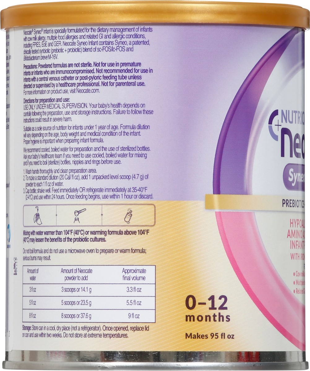 slide 5 of 14, Nutricia Neocate Nutricia Syneo Prebiotics + Probiotics Infant Formula, 14.1 oz