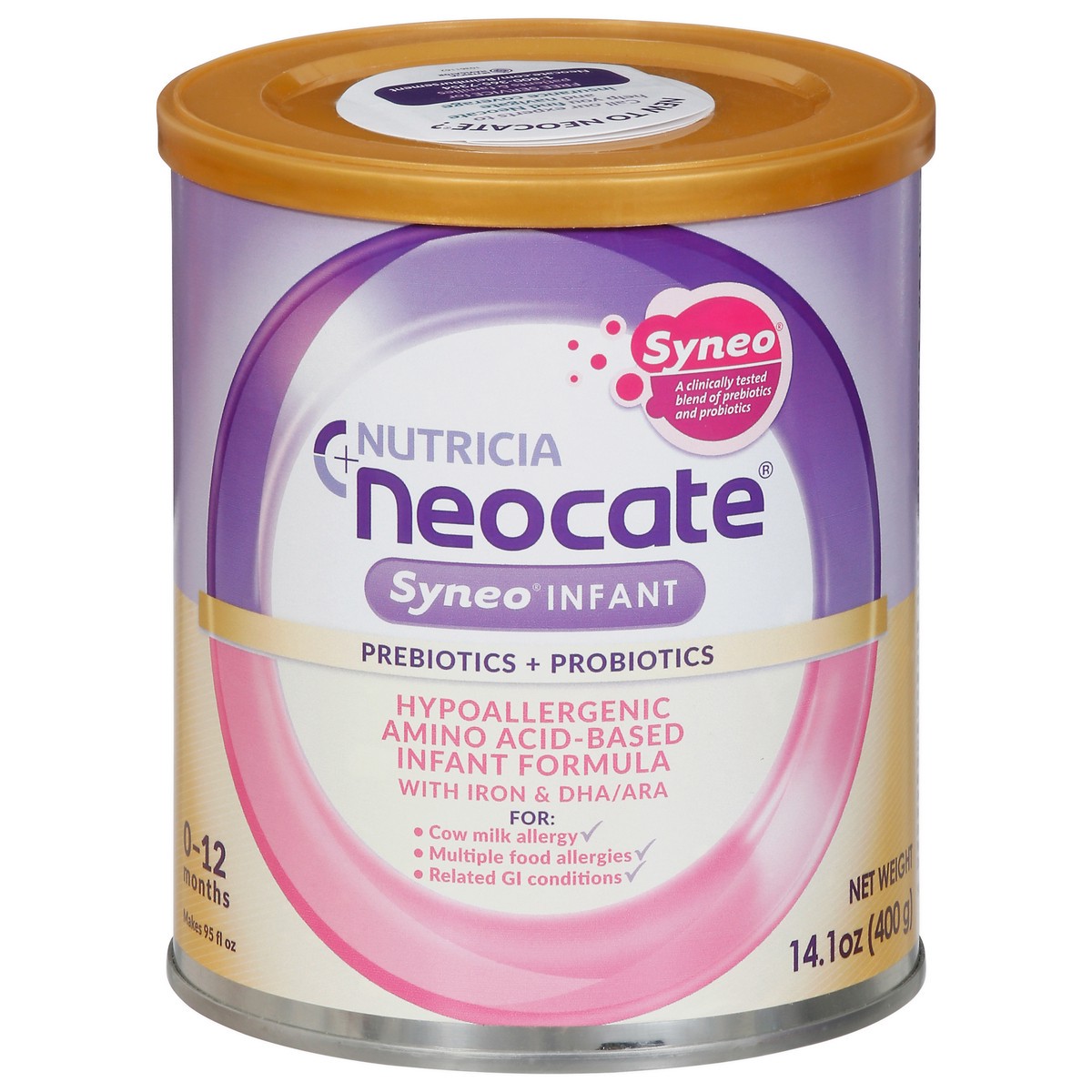 slide 12 of 14, Nutricia Neocate Nutricia Syneo Prebiotics + Probiotics Infant Formula, 14.1 oz
