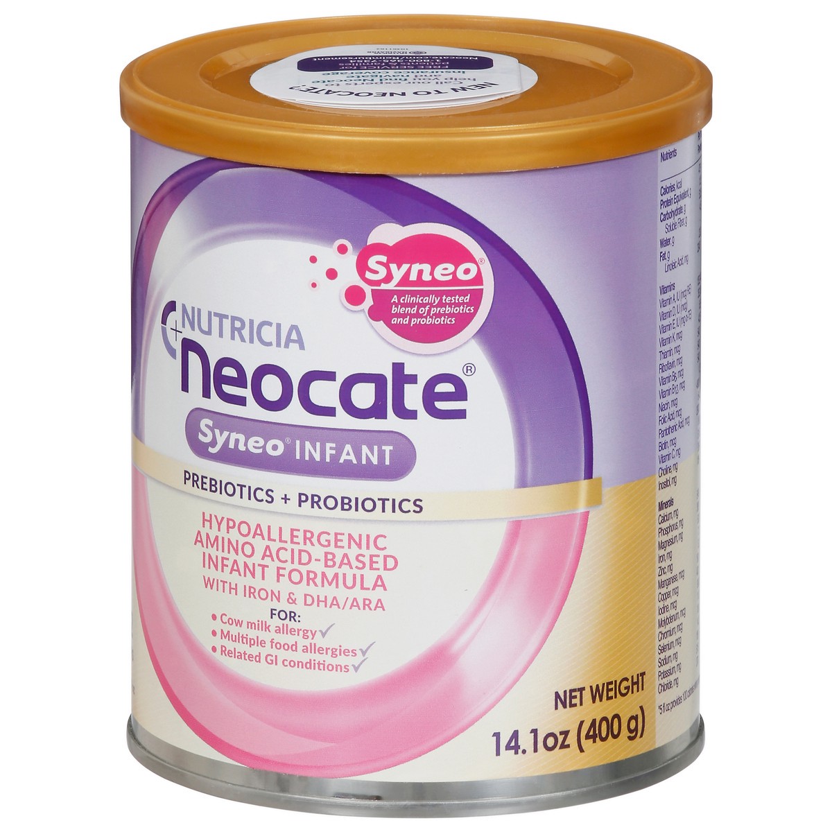 slide 10 of 14, Nutricia Neocate Nutricia Syneo Prebiotics + Probiotics Infant Formula, 14.1 oz