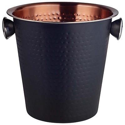 slide 1 of 1, Kitchen & Table Copper & Black Ice Bucket, 9 in