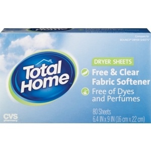 slide 1 of 1, Total Home By CVS Fabric Softener Sheets, 1 ct