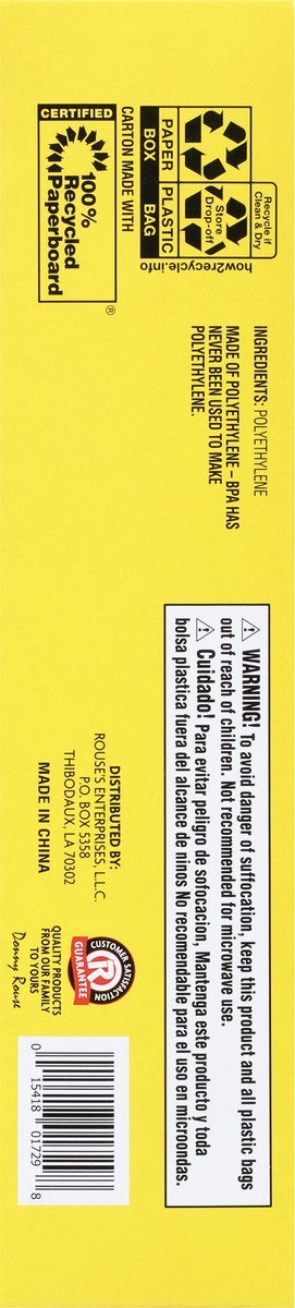 slide 5 of 9, Rouses Markets Storage Slider Quart Bags 20 ea, 20 ct