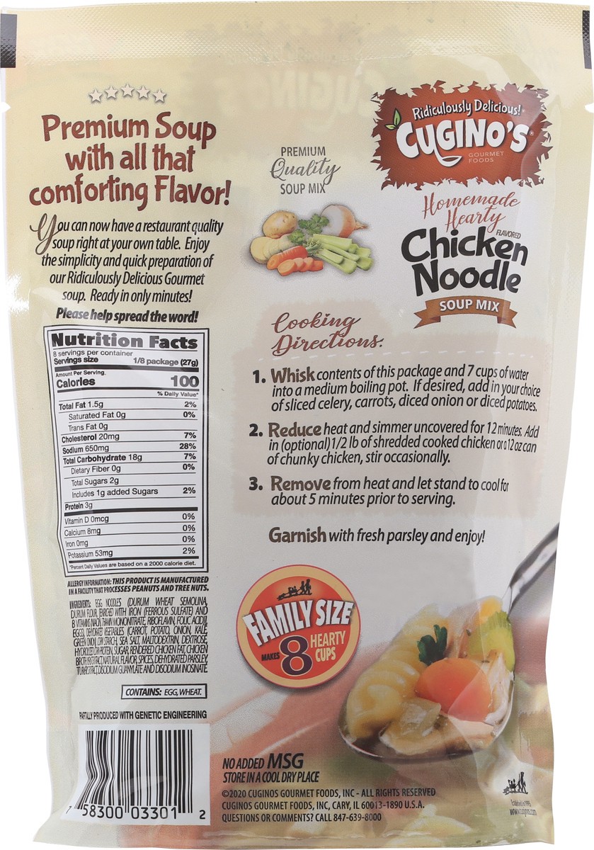 slide 5 of 9, Cugino's Family Size Chicken Noodle Flavored Soup Mix 7.5 oz Pouch, 7.5 oz