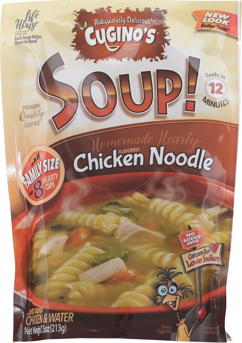 slide 6 of 9, Cugino's Family Size Chicken Noodle Flavored Soup Mix 7.5 oz Pouch, 7.5 oz