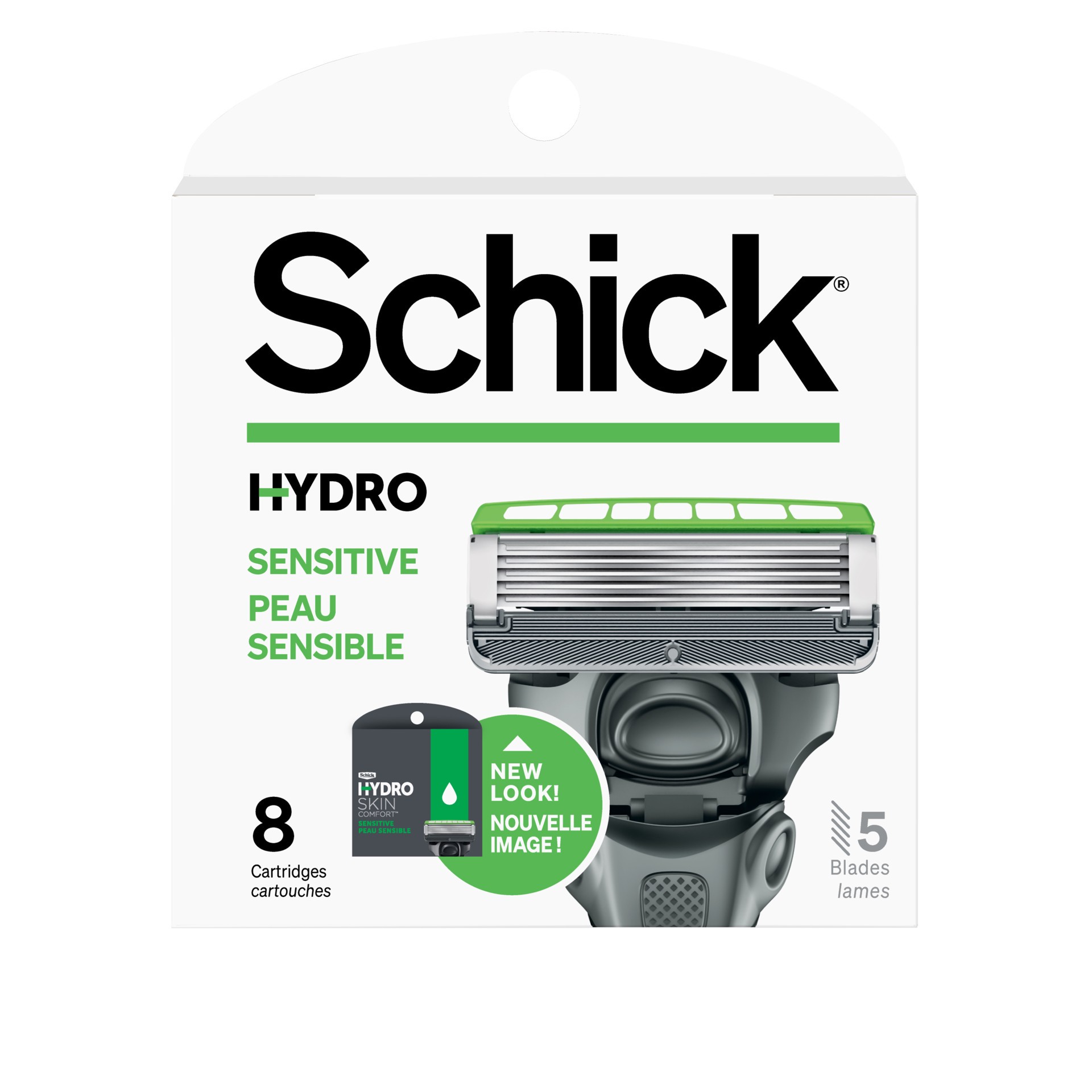 slide 1 of 6, Schick Hydro Sensitive Razor Refills, 8 ct