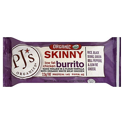 slide 1 of 1, PJ's Organics Burrito 6 oz, 6 oz