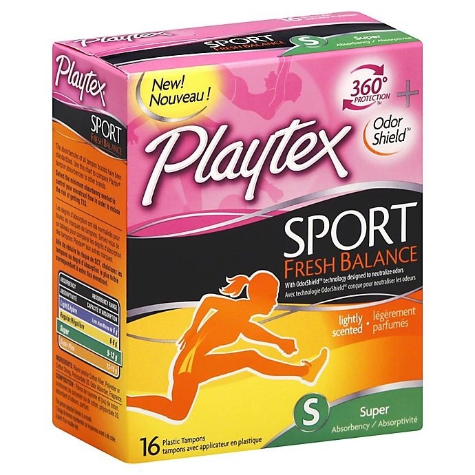 slide 1 of 1, Playtex Sport Fresh Balance Super Absorbency Tampons, 16 ct