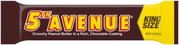 slide 1 of 1, 5TH AVENUE Crunchy Peanut Butter and Rich Chocolate King Size Candy, 3.4 oz, Bar, 3.4 oz