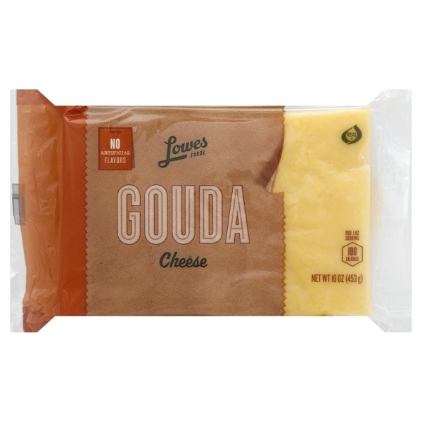 slide 1 of 1, Lowes Foods Gouda Cheese Chunk, 16 oz