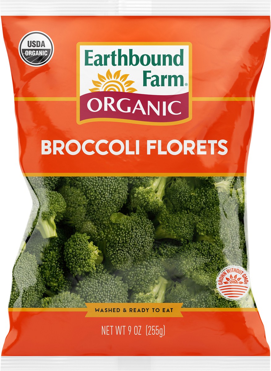slide 3 of 3, Earthbound Farm Organic Broccoli Florets, 9 oz