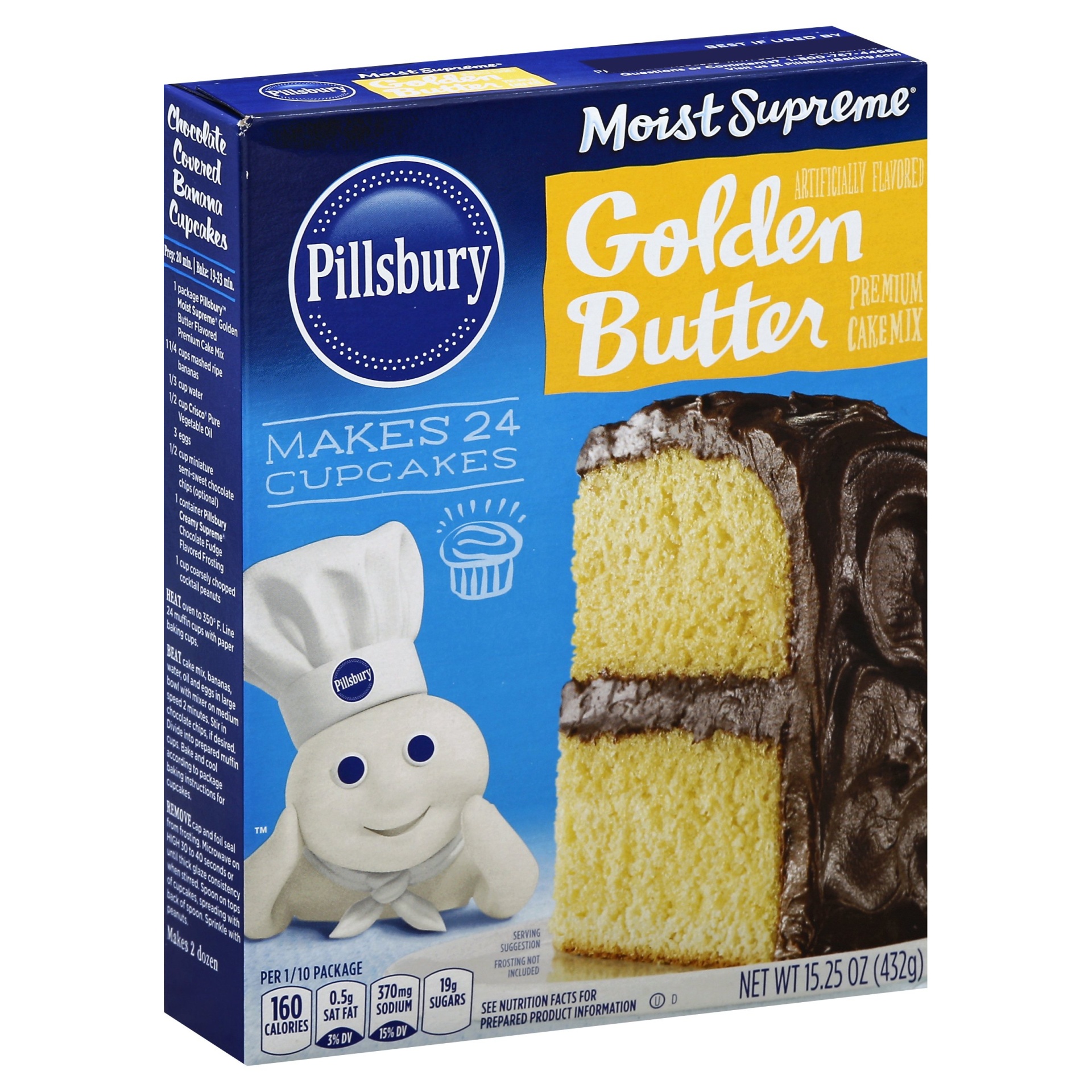 slide 1 of 1, Pillsbury Golden Butter Cake Mix, 15.25 oz