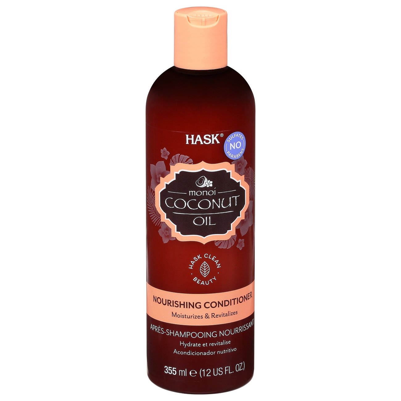 slide 1 of 1, Hask Monoi Coconut Oil Nourishing Conditioner, 12 oz