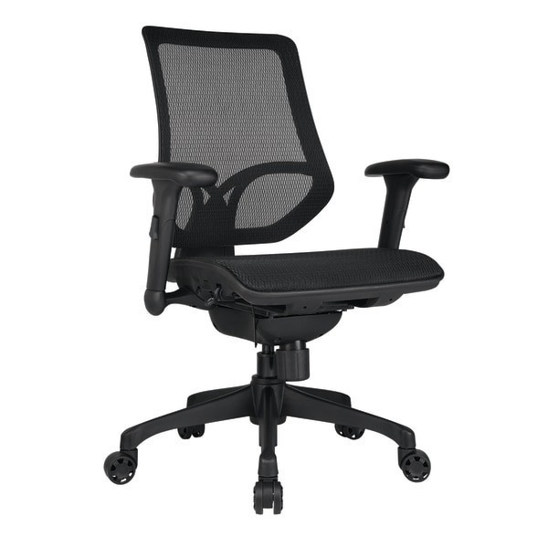 slide 1 of 8, WorkPro® 1000 Series Ergonomic Mesh/Mesh Mid-Back Task Office Chair, Black/Black, BIFMA Compliant, 1 ct