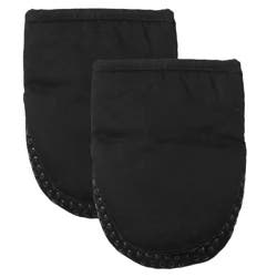 Room & Retreat 2pk Silicone Grabber Mitt Black, 5.6 in x 7.5 in