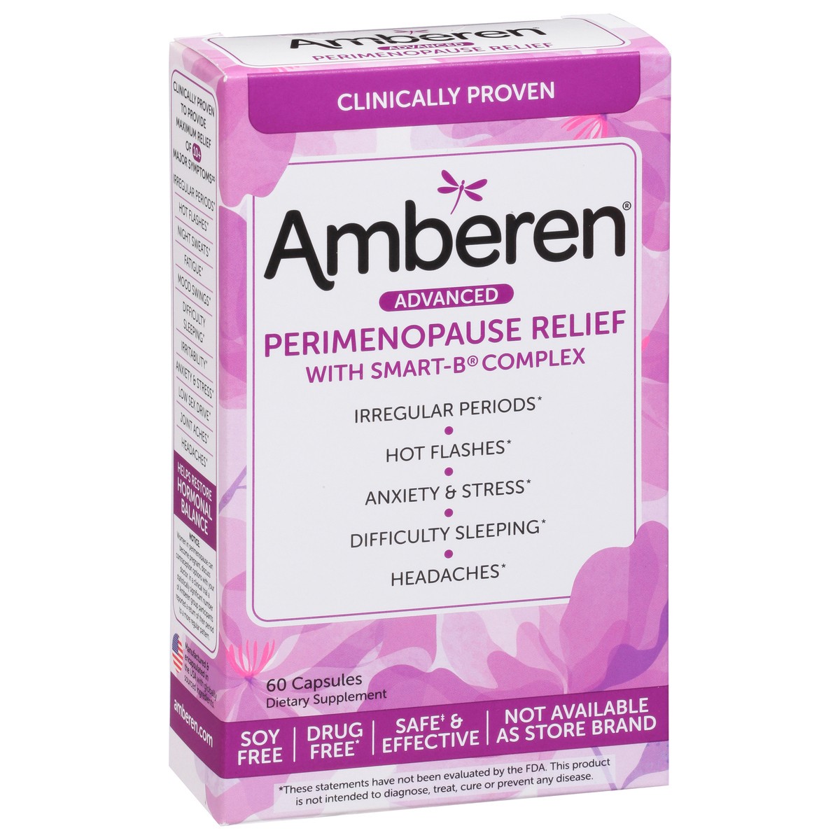 slide 2 of 9, Amberen Capsules Advanced Perimenopause Relief with Smart-B Complex 60 ea, 60 ct