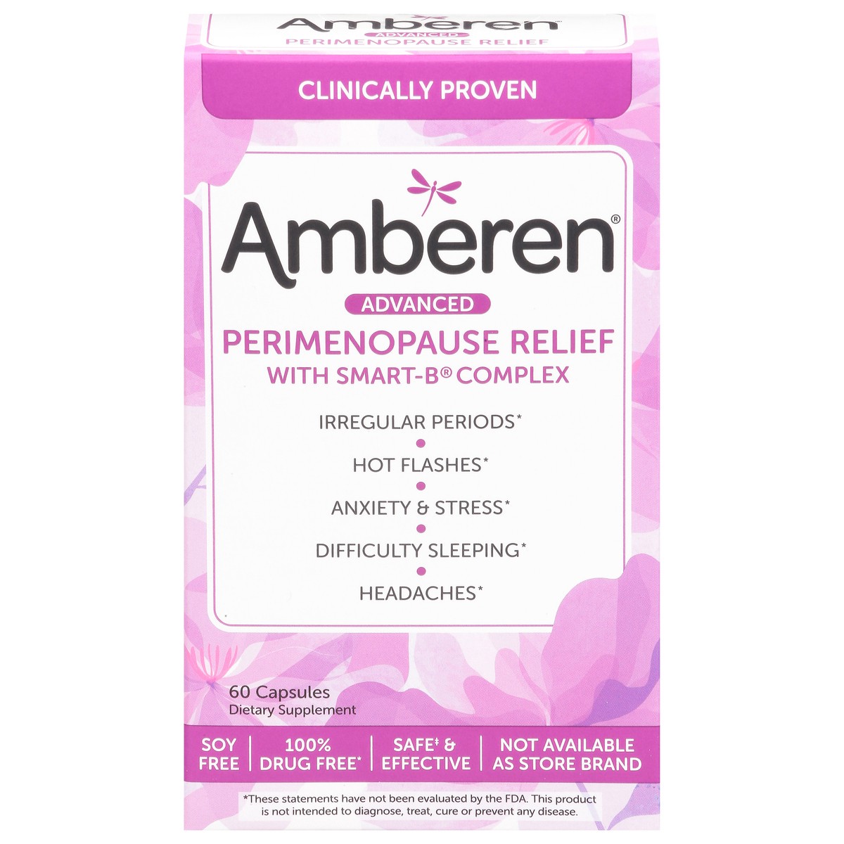 slide 1 of 9, Amberen Capsules Advanced Perimenopause Relief with Smart-B Complex 60 ea, 60 ct