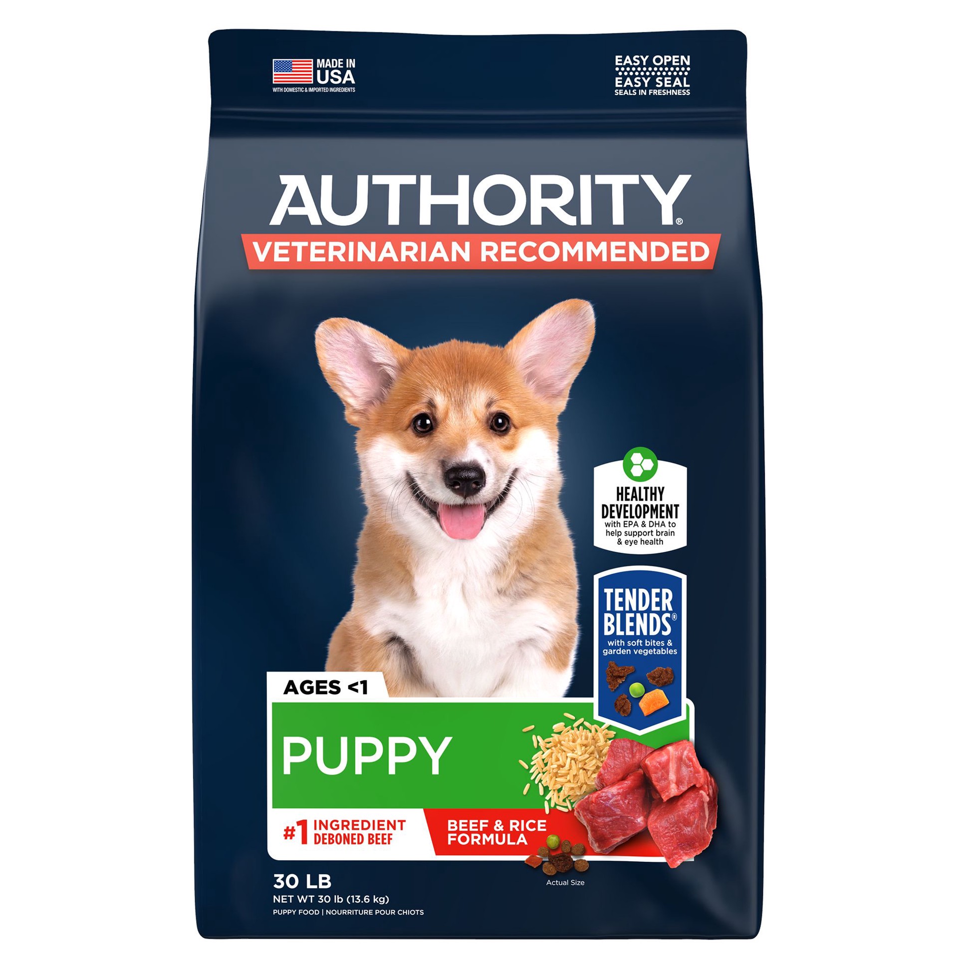 Authority Everyday Health Puppy Dry Dog Food Beef 30 lb Shipt