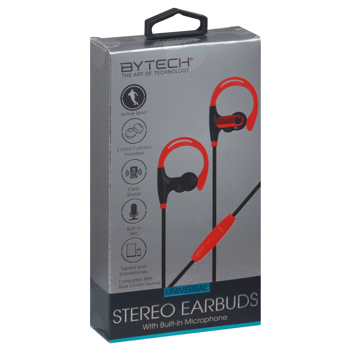 slide 1 of 12, Bytech Microphone Stereo Earbuds 1 ea, 1 ea