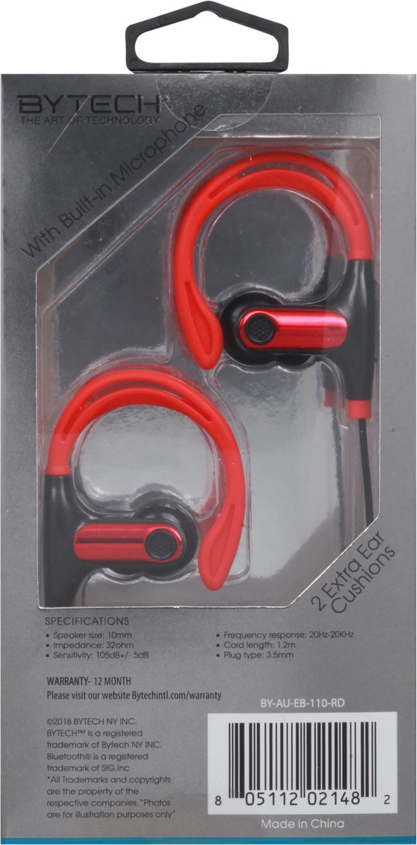 slide 9 of 12, Bytech Microphone Stereo Earbuds 1 ea, 1 ea