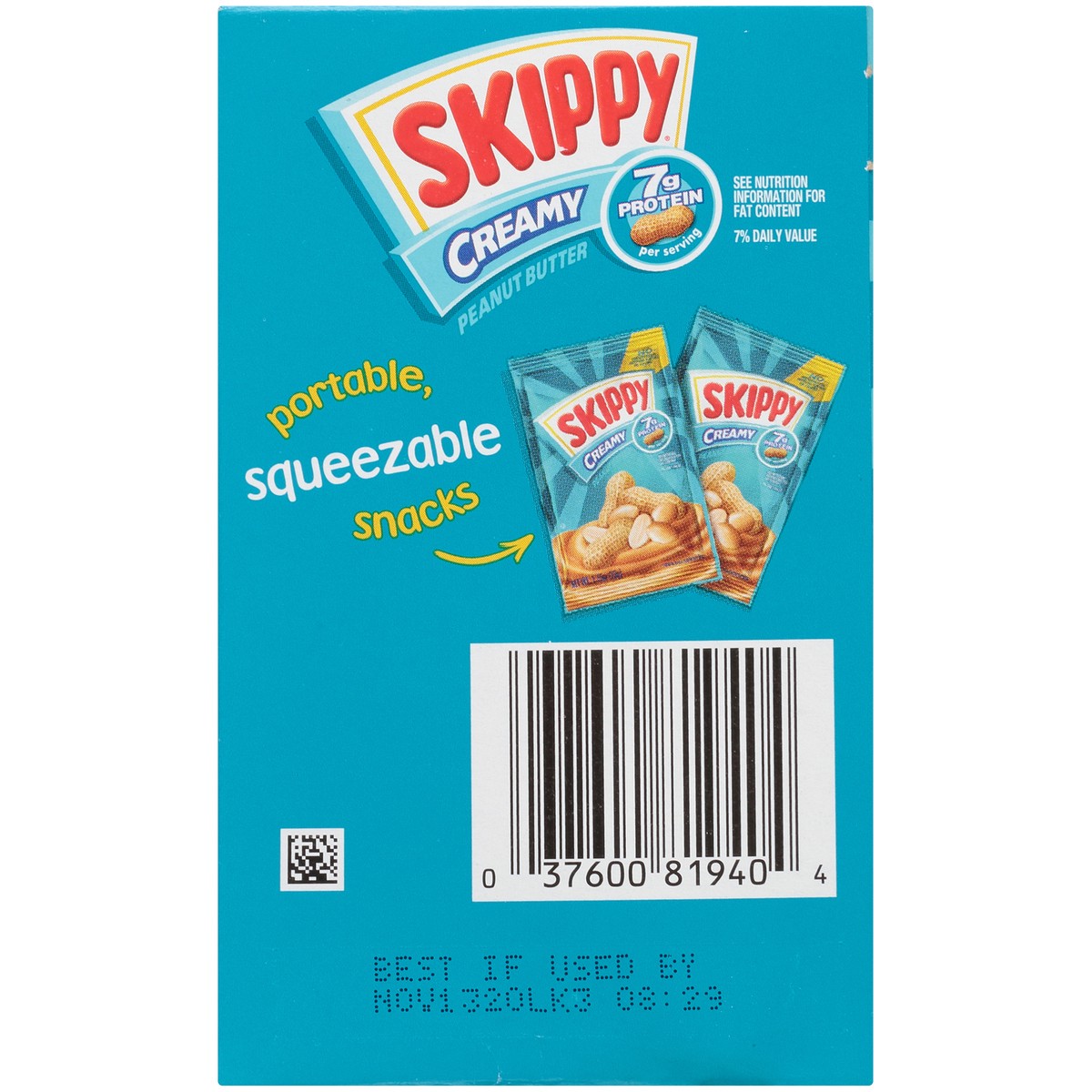 slide 5 of 9, Skippy Creamy Peanut Butter 8-1.15 oz. Pouches, 9.2 oz