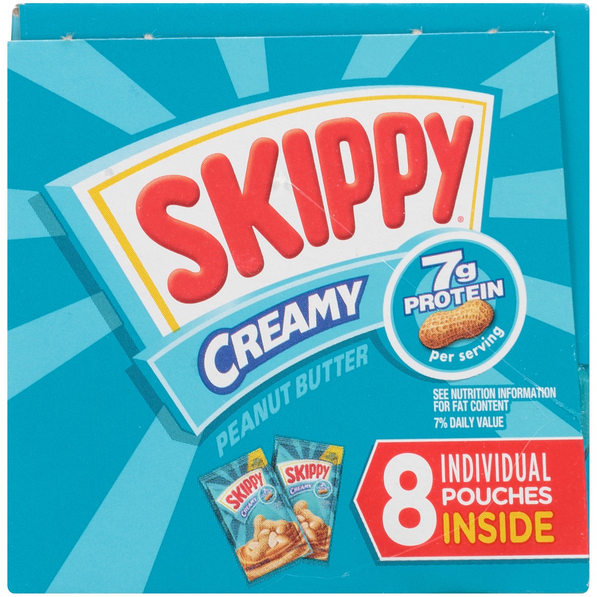 slide 9 of 9, Skippy Creamy Peanut Butter 8-1.15 oz. Pouches, 9.2 oz