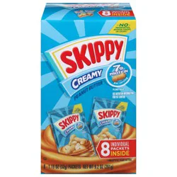 Skippy Creamy Peanut Butter 8 - 1.15 oz Packets