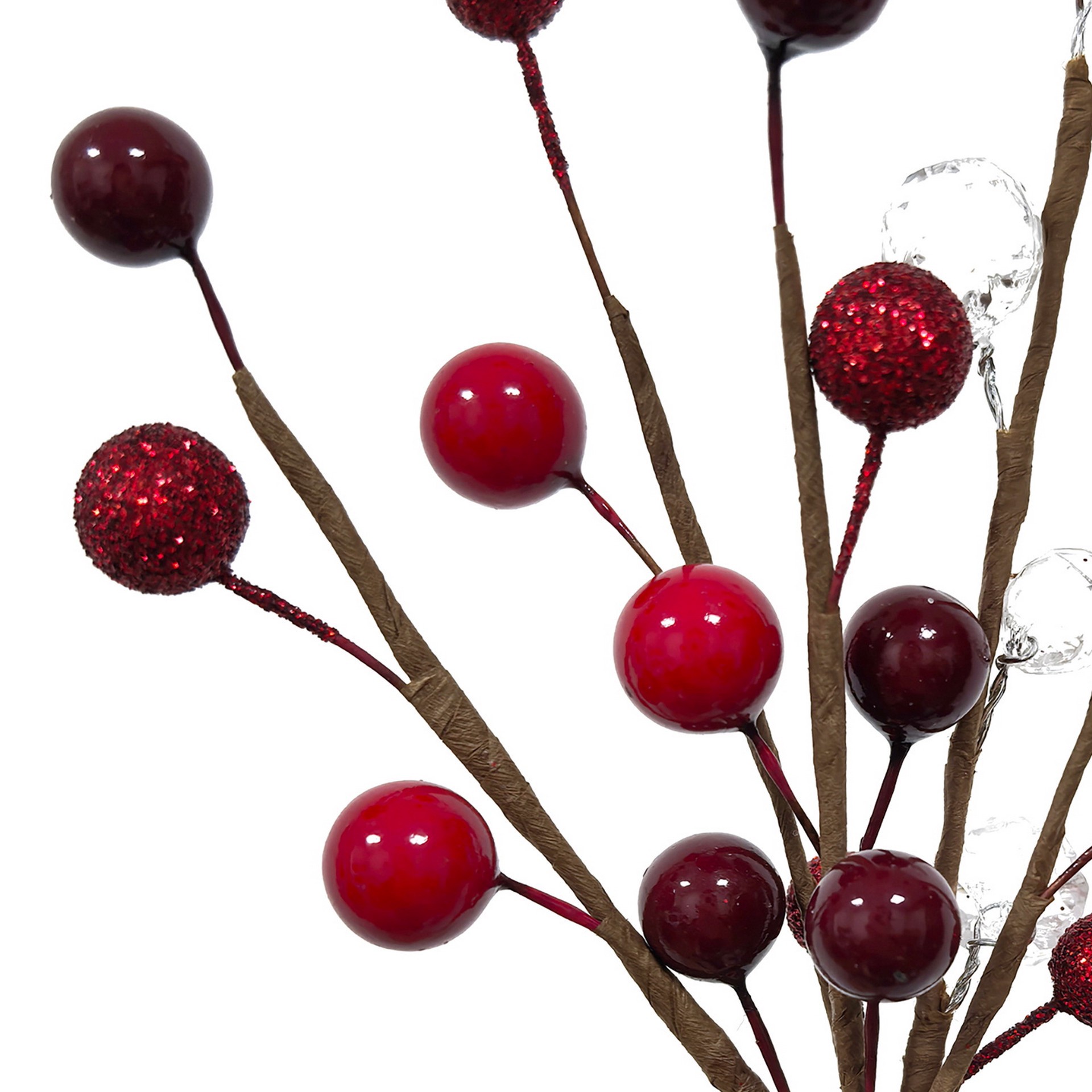 slide 2 of 3, 8" Red, Crystal & Burgundy Berry Pick By Ashland, 3.5 in x 0.5 in x 8 in