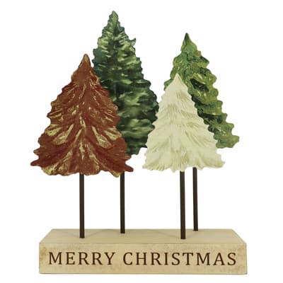slide 1 of 4, 9" Merry Christmas Tree Tabletop Decor By Ashland, 9 in