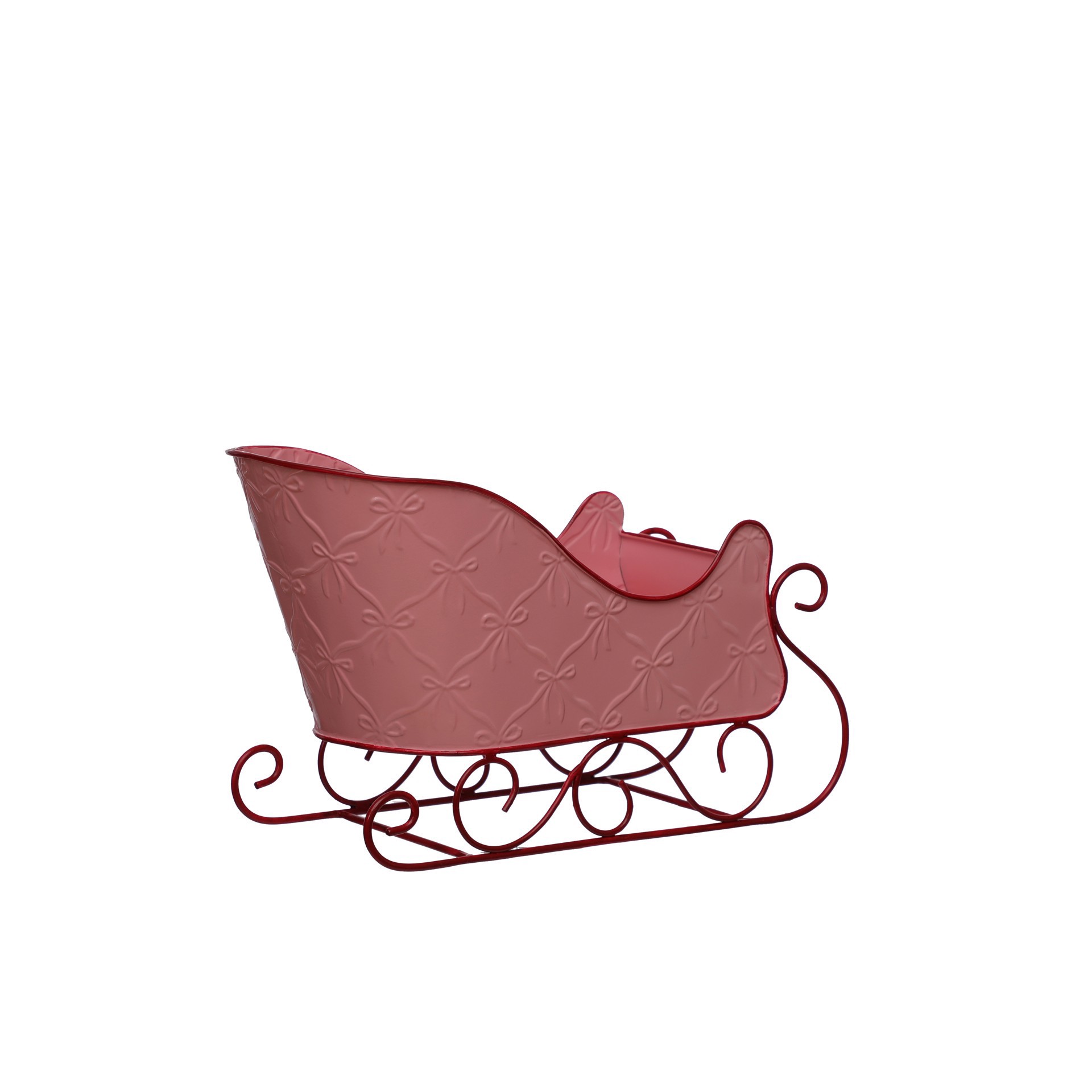 slide 2 of 3, 14.75" Pink Bows Sleigh Tabletop Decor By Ashland, 14.75 in x 6.25 in x 8.75 in