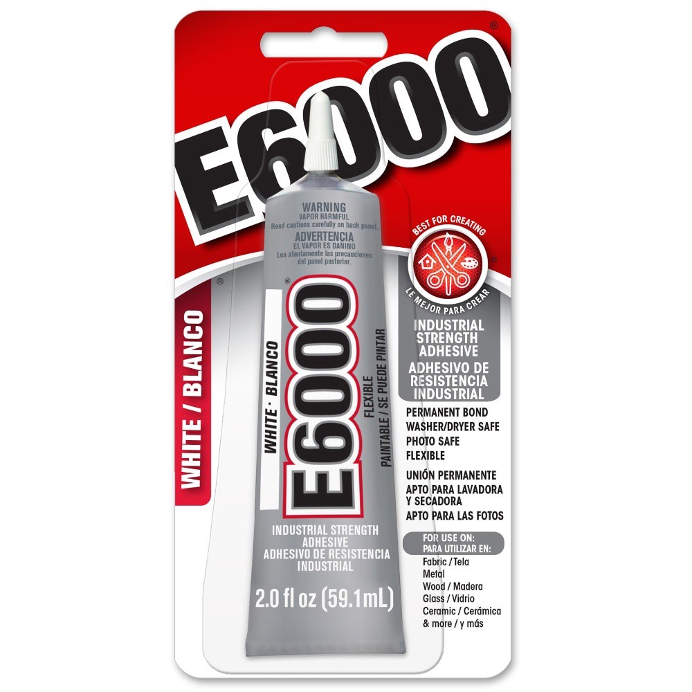 slide 1 of 5, E6000 Industrial Strength Adhesive - White, 2 oz