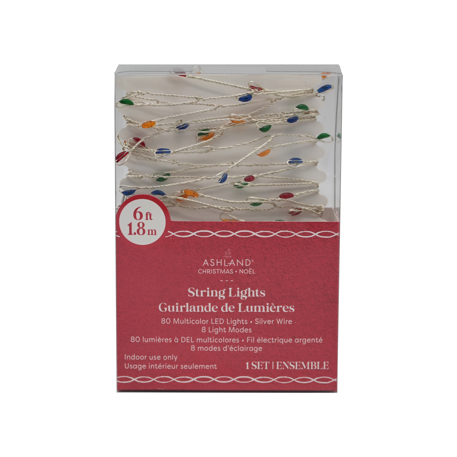 slide 3 of 3, 80ct. Multicolor Led Firecracker String Lights On Silver Wire By Ashland, 80 ct