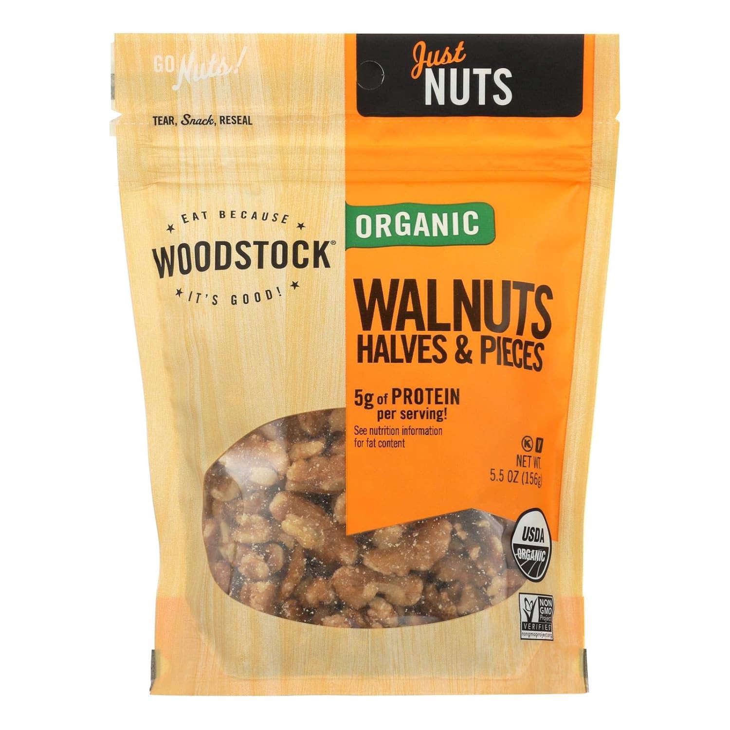slide 1 of 1, Woodstock Farms Walnuts, 