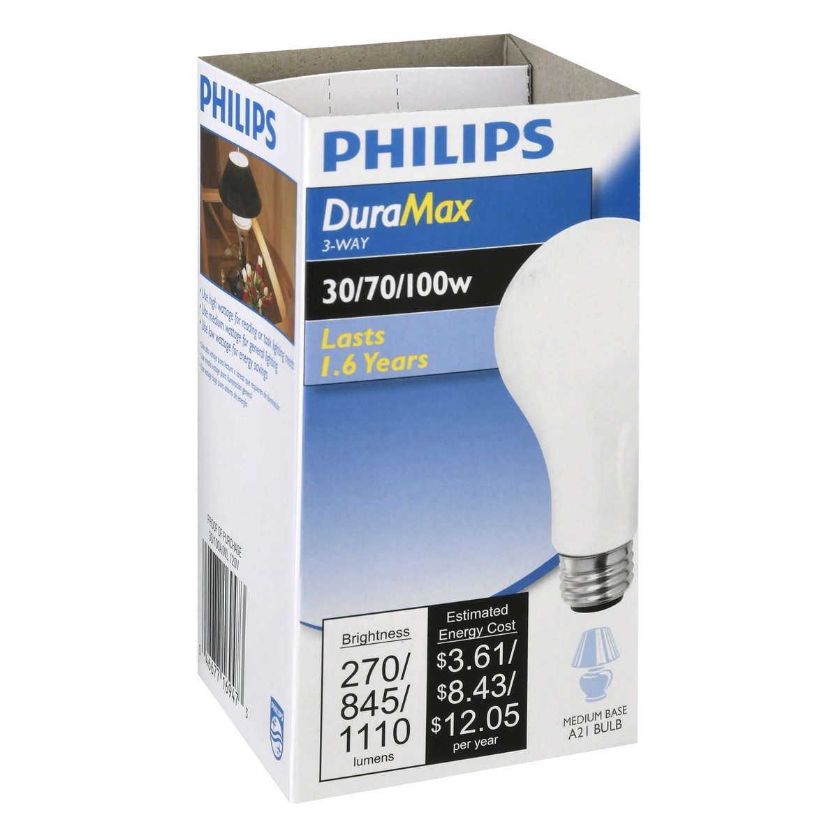 slide 7 of 9, Philips DuraMax 3-Way 30/70/100 Watts Light Bulb 1 ea, 1 ea