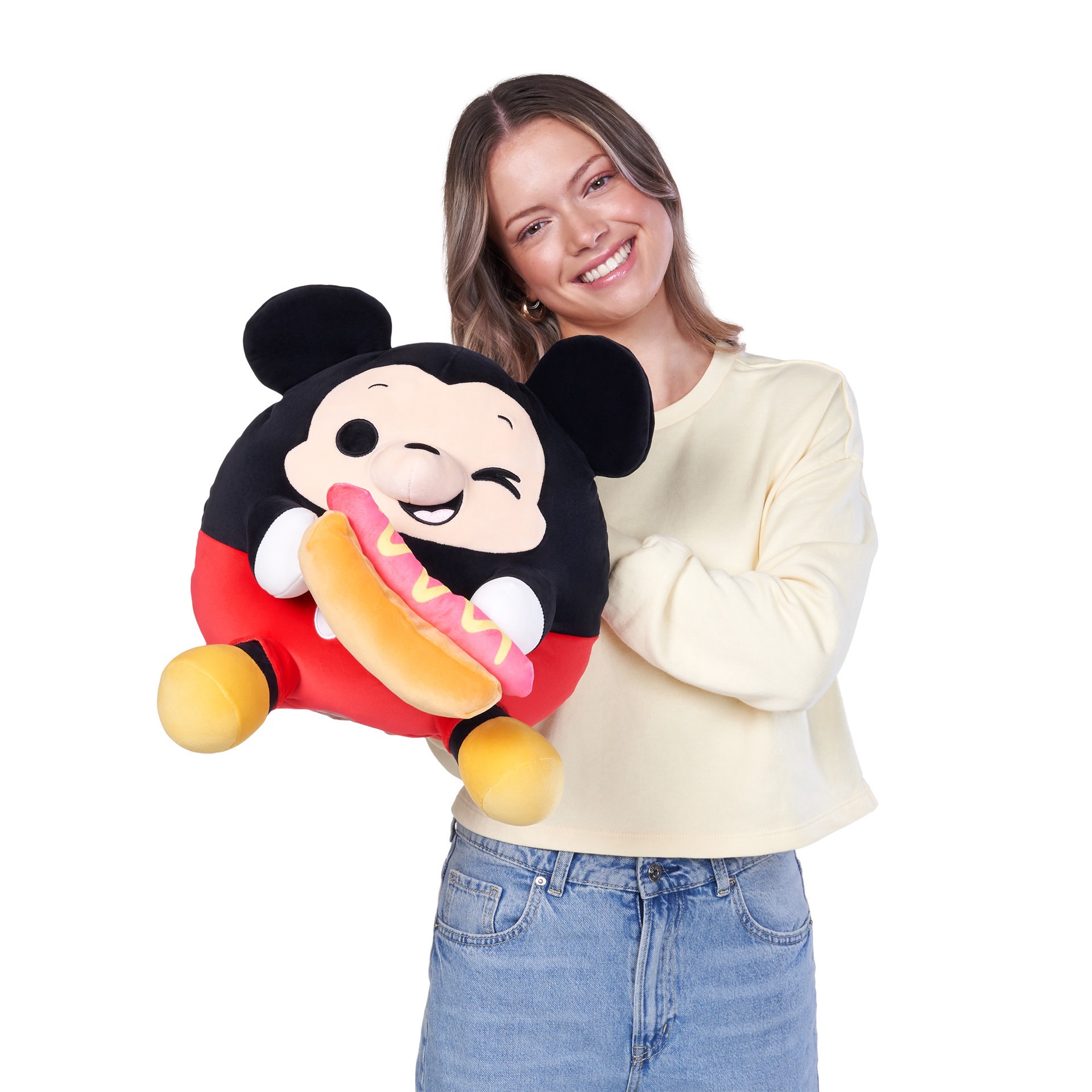 slide 2 of 2, Zuru Snackles Disney 14" Mickey With Hot Dog Plush, 14 in