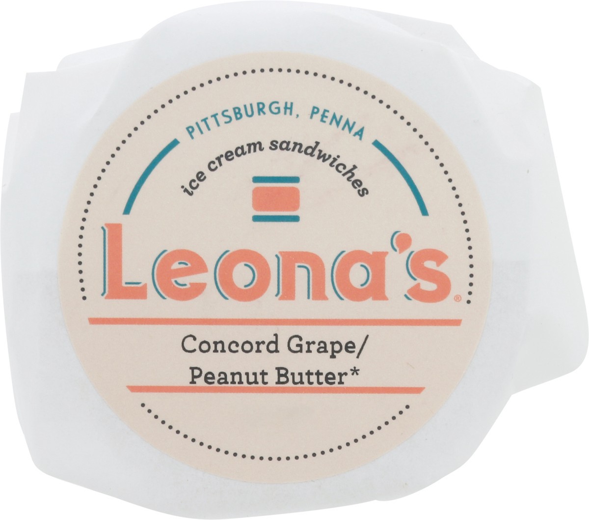 slide 10 of 11, Leona's Concord Grape/Peanut Butter Ice Cream Sandwiches 1 ea, 1 ct