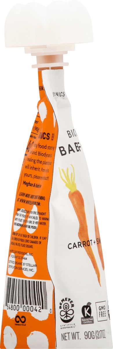 slide 3 of 14, White Leaf Provisions Carrot, Sweet Potato & Pea Biodynamic Baby Food, 90 gram