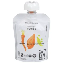 White Leaf Provisions Carrot + Sweet Potato + Pea Baby Food 3.17 oz