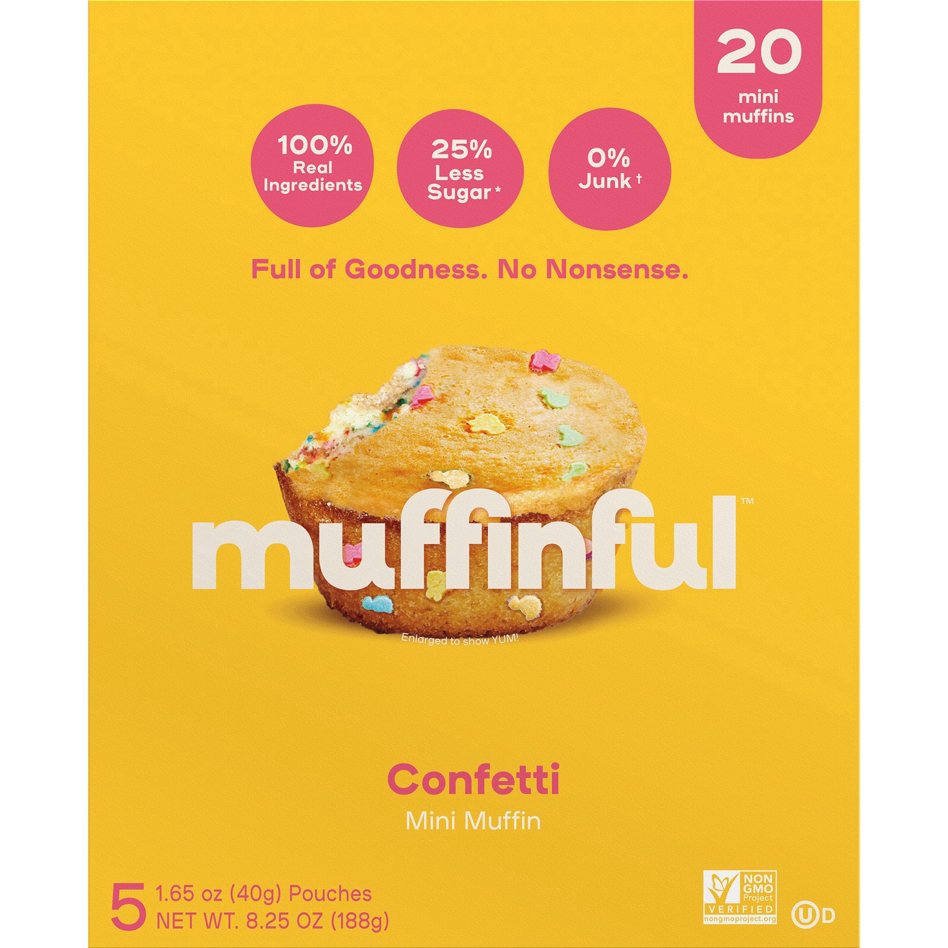 slide 1 of 1, Muffinful Confetti Mini Muffins Pouches, 5 ct
