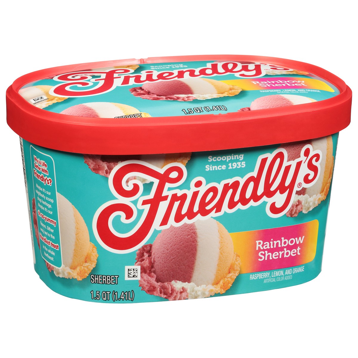 slide 4 of 9, Friendly's Rainbow Sherbet 1.5 qt, 1.5 qt