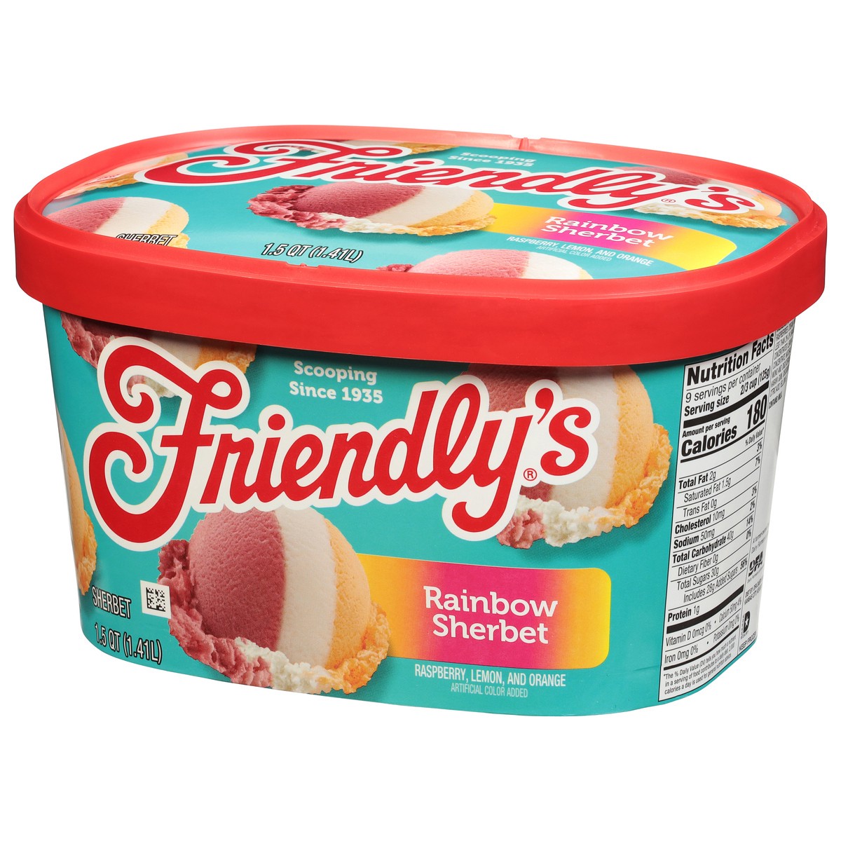 slide 2 of 9, Friendly's Rainbow Sherbet 1.5 qt, 1.5 qt