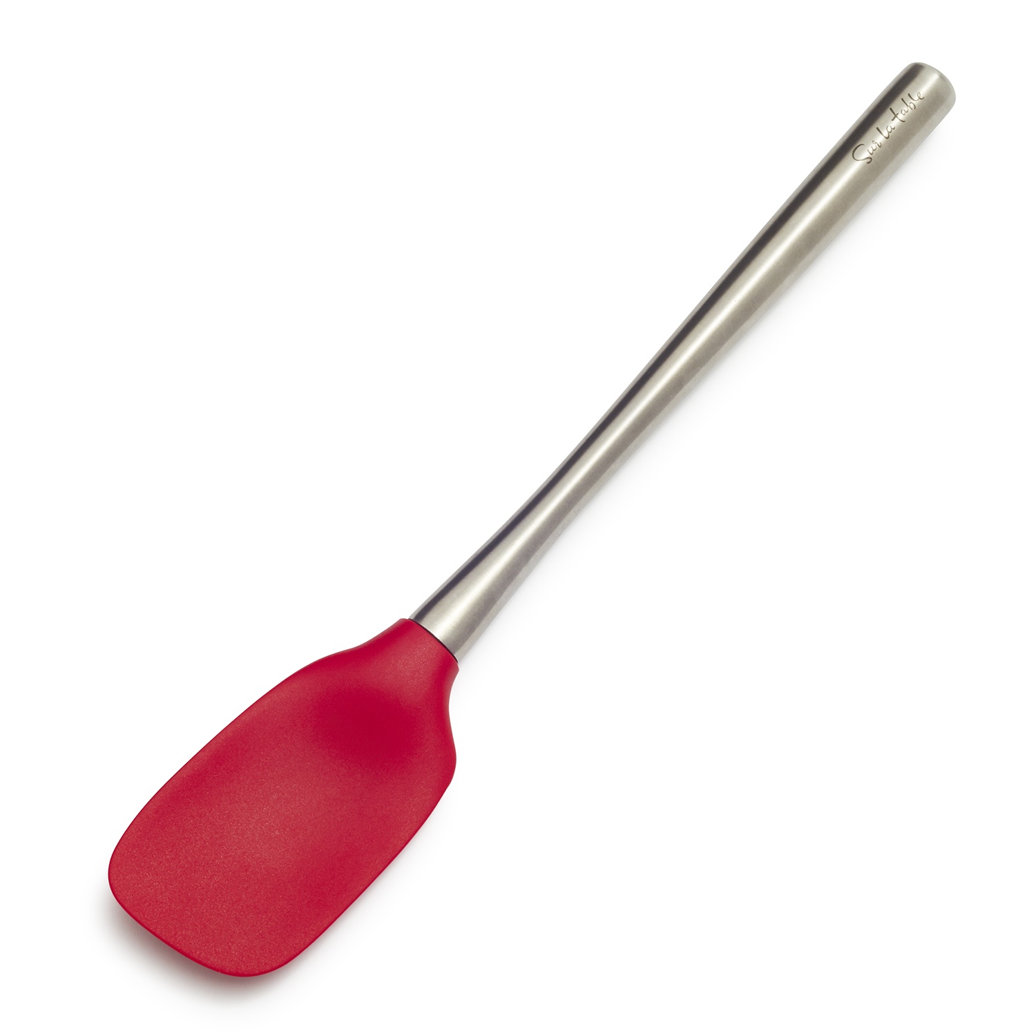 slide 1 of 1, Sur La Table Flex-Core Silicone Spatula Spoon with Stainless Steel Handle, Red, 1 ct