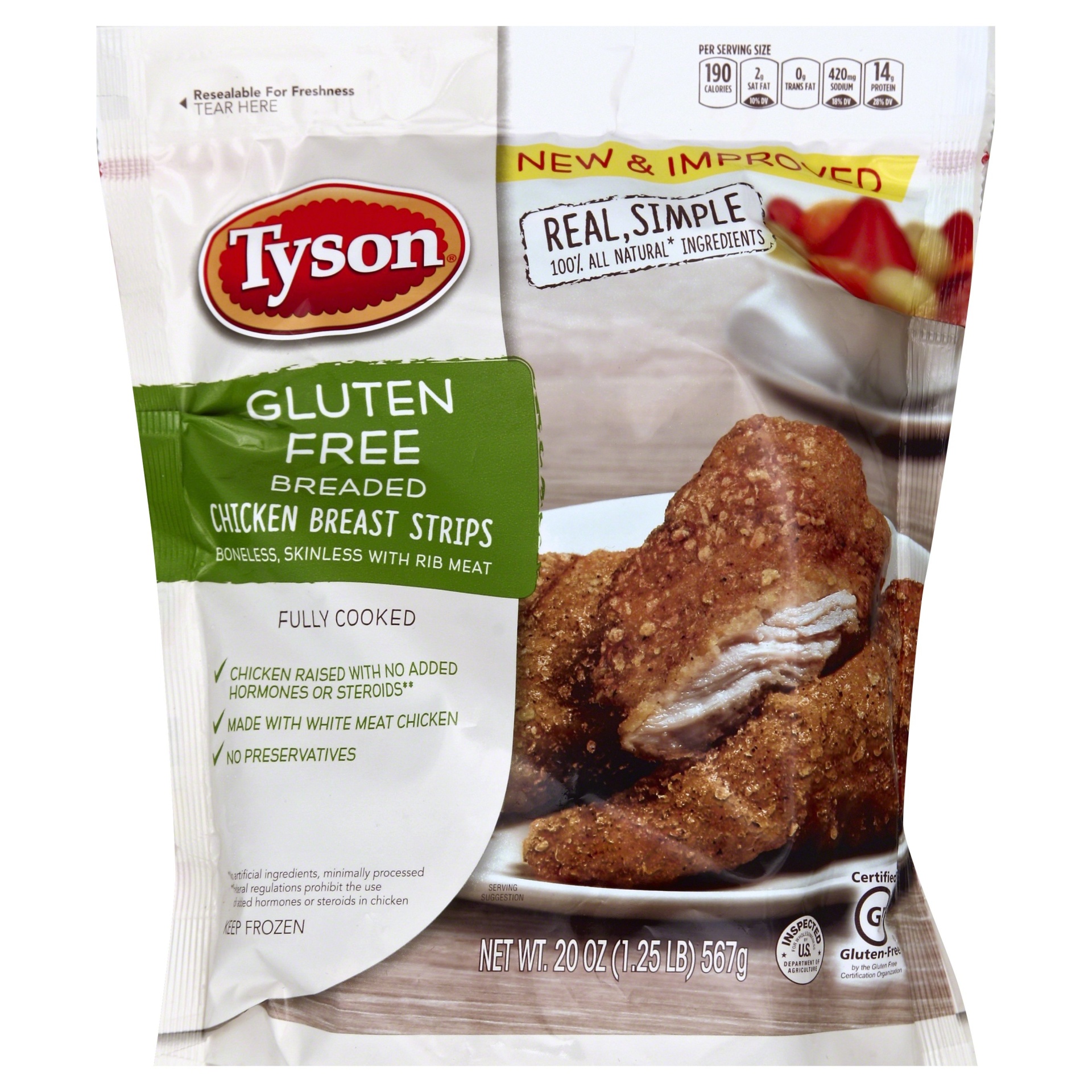 slide 1 of 3, Tyson Chicken Breast Strips 20 oz, 20 oz