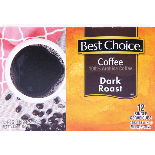 slide 1 of 1, Best Choice Dark Roast Coffee K-Cups - 12 ct, 12 ct