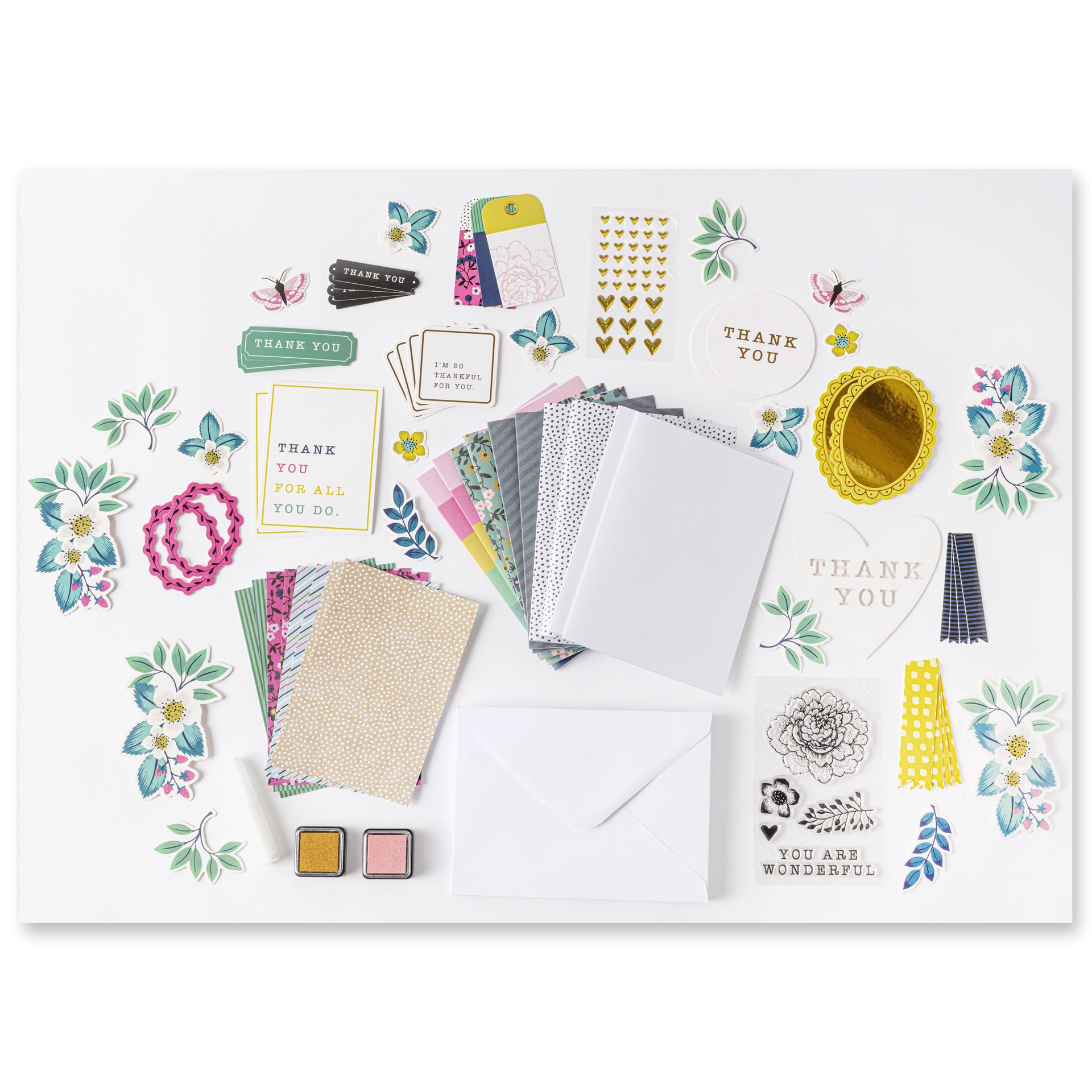 slide 3 of 9, Thank You Cardmaking Kit By Recollections, 8 in x 8 in x 3 in