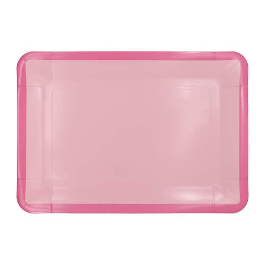 slide 1 of 3, 9" X 13" Pink Paper Trays, 2ct. By Celebrate It, 2 ct