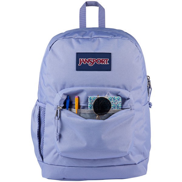 slide 2 of 8, Jansport Cross Town Plus Backpack With 15"" Laptop Pocket, 35% Recycled, Lavender Ash, 1 ct