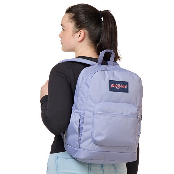 slide 6 of 8, Jansport Cross Town Plus Backpack With 15"" Laptop Pocket, 35% Recycled, Lavender Ash, 1 ct