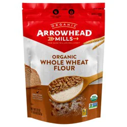 Arrowhead Mills Organic Whole Wheat Flour, 22 oz Bag