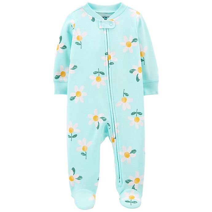 slide 1 of 1, Carter's Daisy 2-Way Zip Cotton Sleep & Play, 1 ct