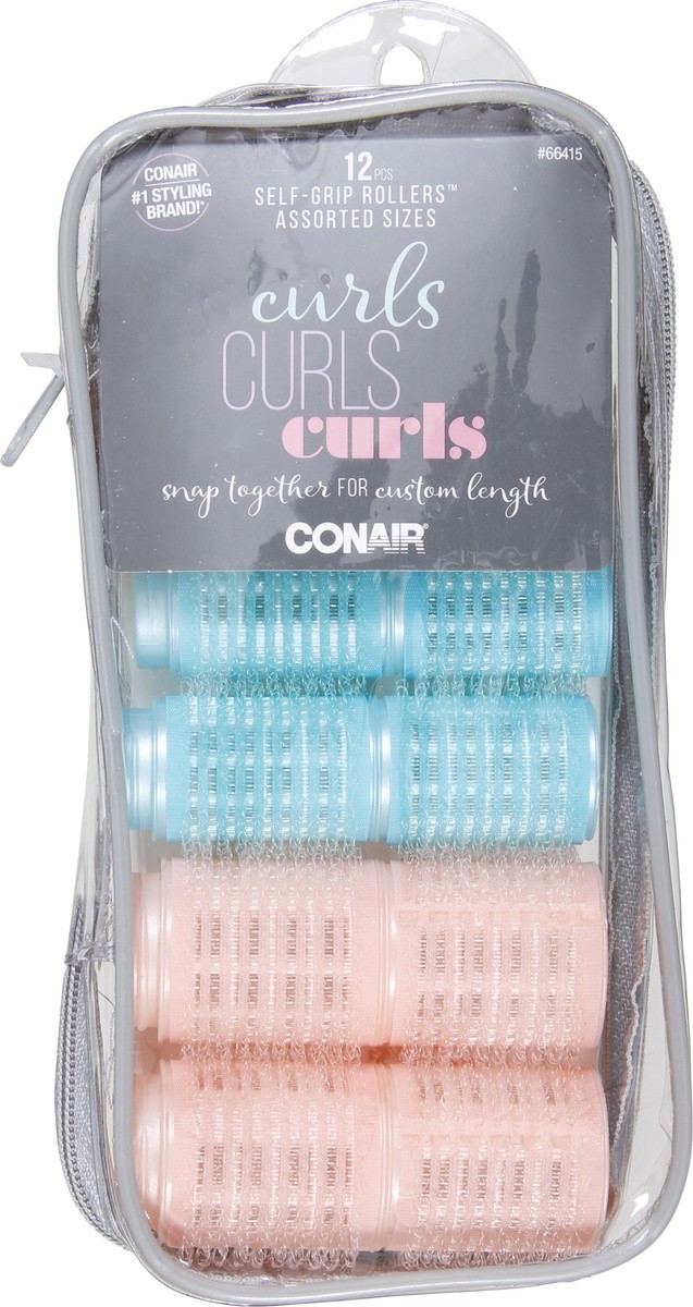 slide 6 of 12, Conair Self-Grip Rollers, Assorted Sizes, 12 Ct, 12 ct